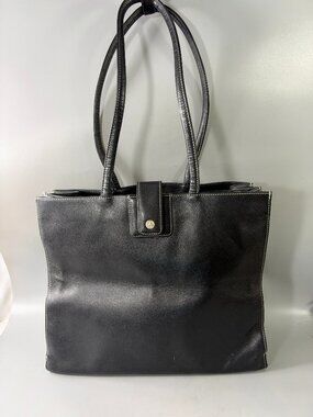 Mercedes Benz "The Collection" Black Leather Tote Bag